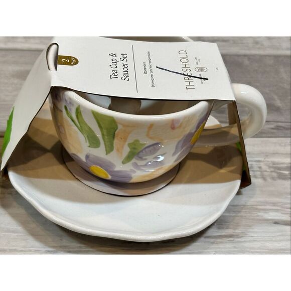 Target Threshold floral Easter bunny tea cup and saucer plate set - Picture 3 of 8